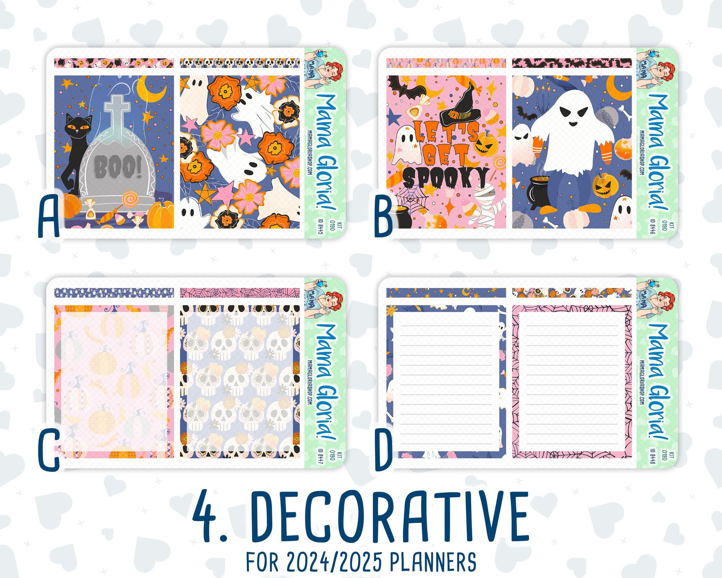 Kit 0190 - 7x9 Daily Duo - Halloween Spooktacular - October - Planner