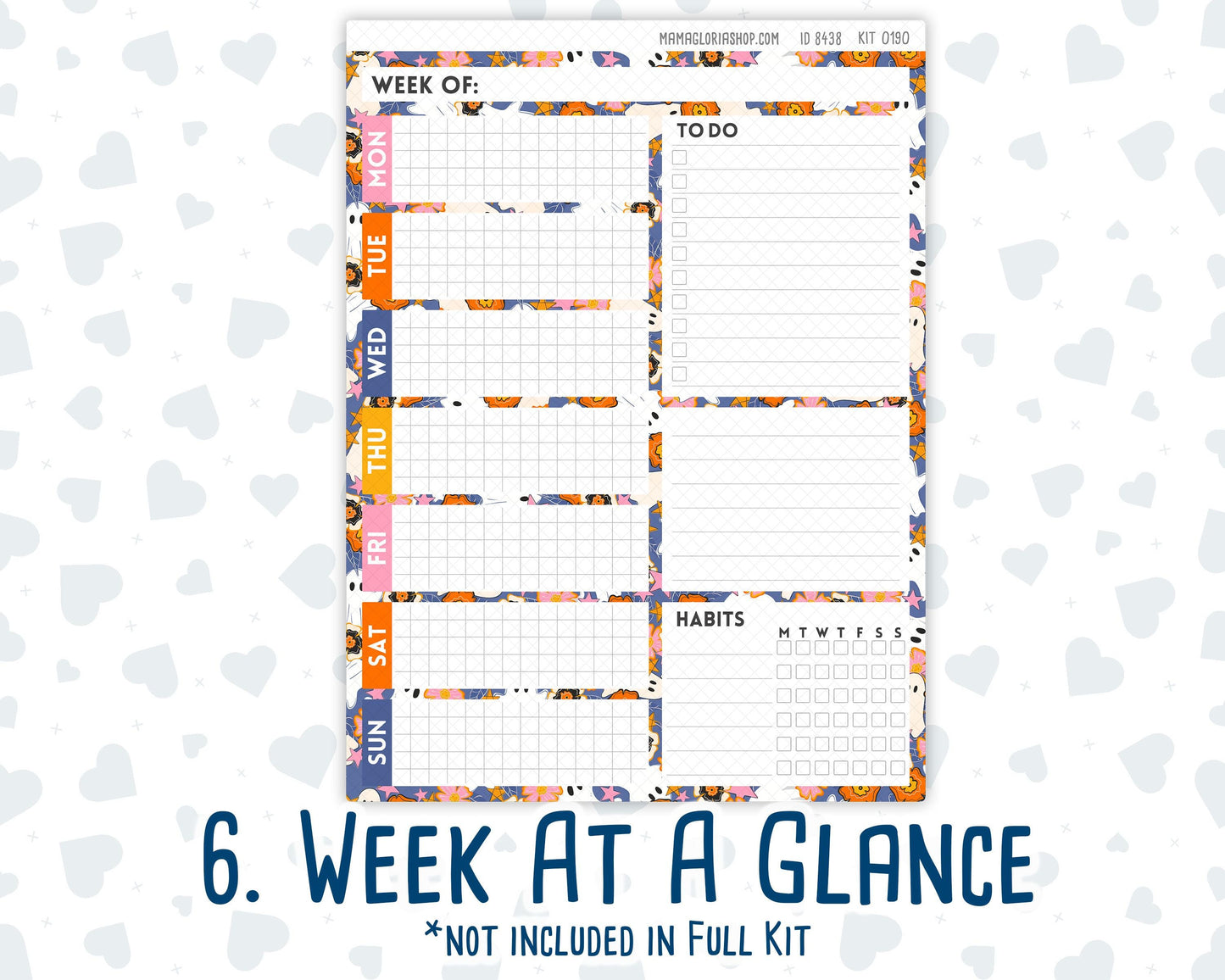 Kit 0190 - 7x9 Daily Duo - Halloween Spooktacular - October - Planner
