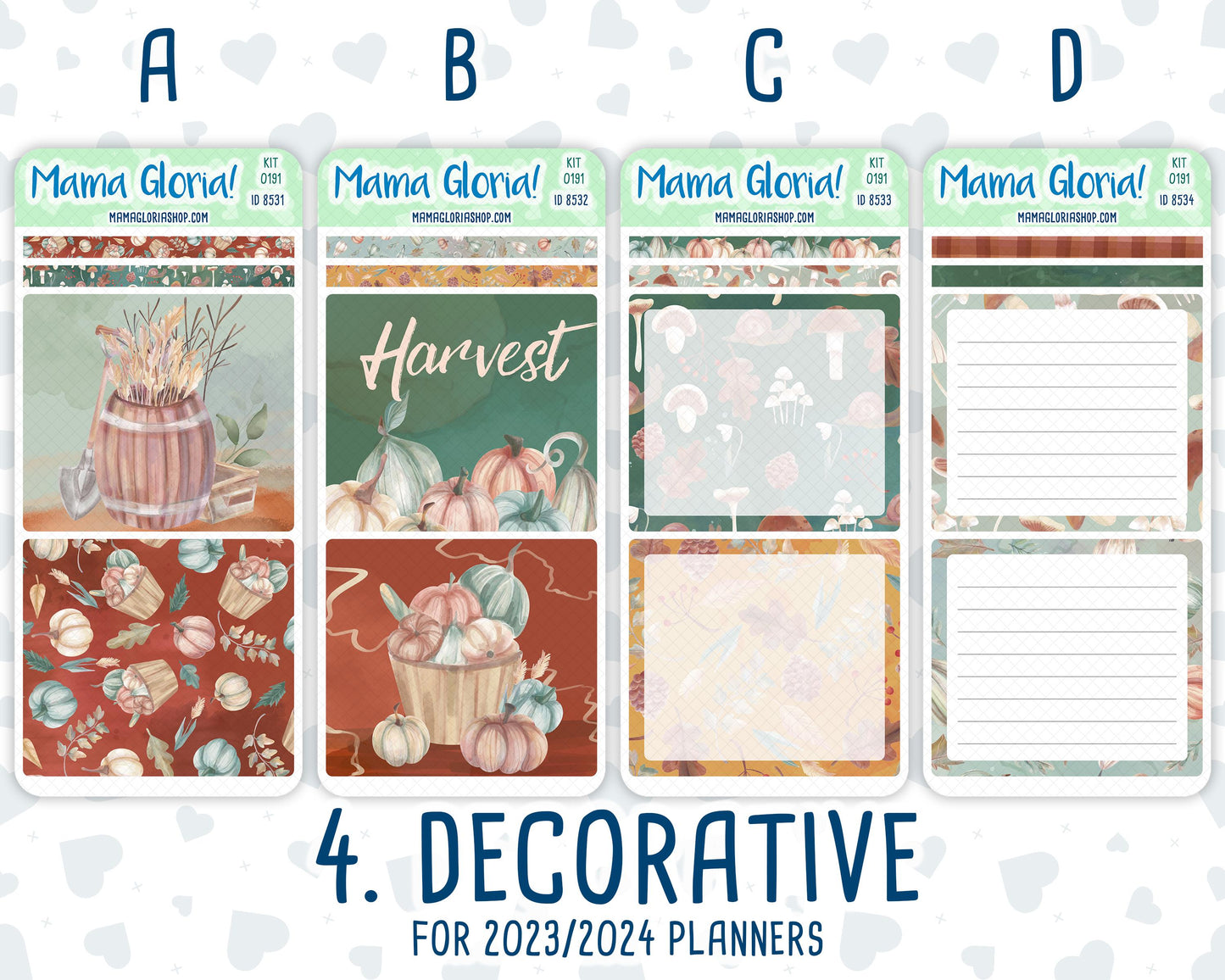 Kit 0191 - 7x9 Daily Duo - Autumn Harvest - October - Planner