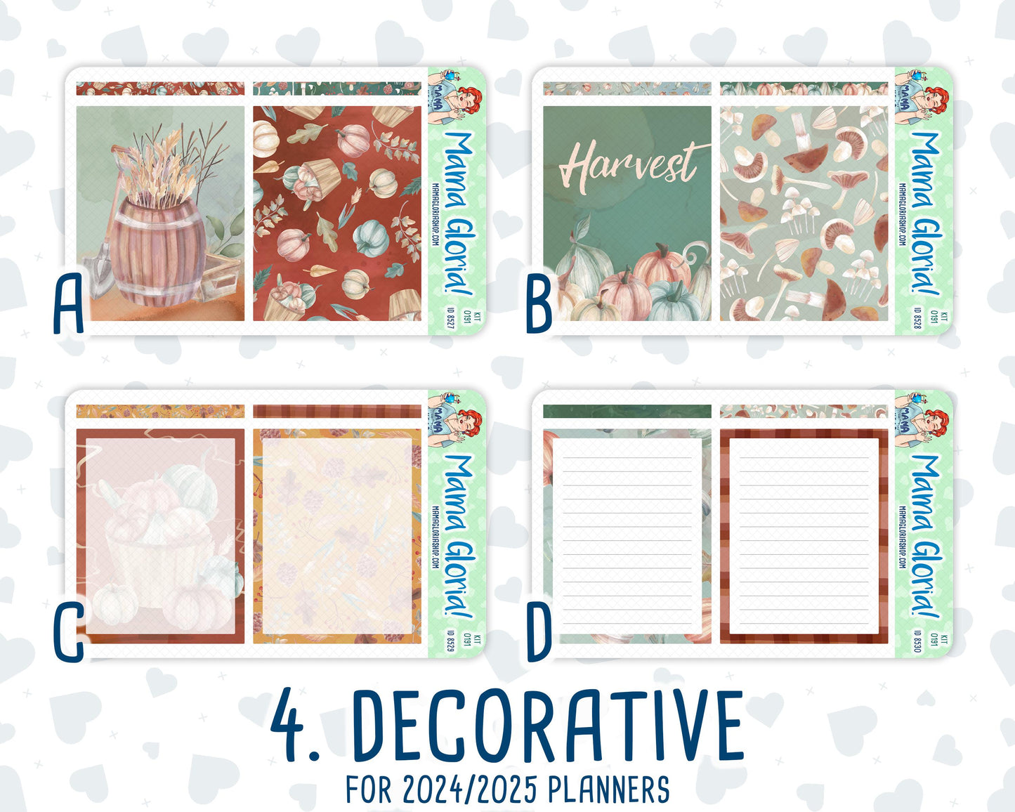 Kit 0191 - 7x9 Daily Duo - Autumn Harvest - October - Planner