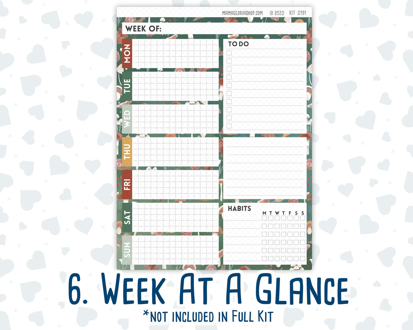 Kit 0191 - 7x9 Daily Duo - Autumn Harvest - October - Planner
