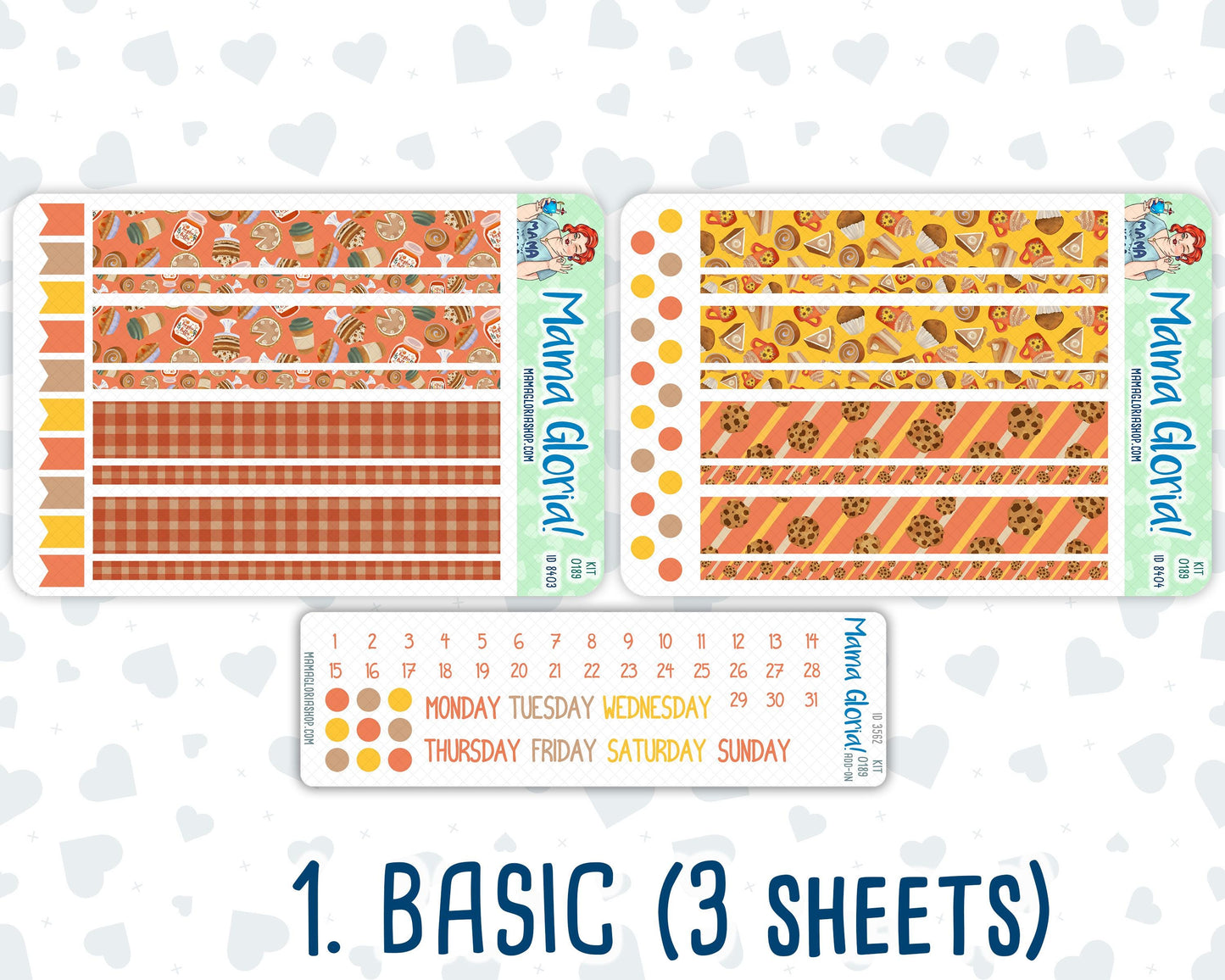 Kit 0189 - A5 Daily Duo - Fall Backing - October - Planner