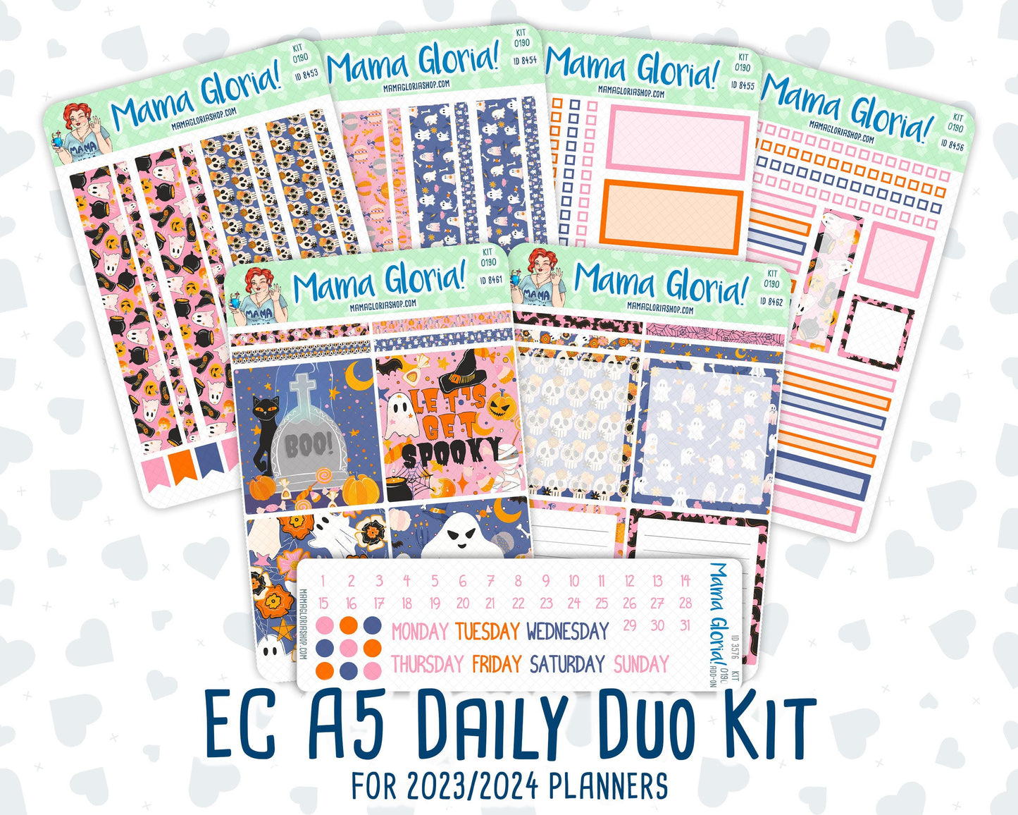 Kit 0190 - A5 Daily Duo - Halloween Spooktacular - October - Planner