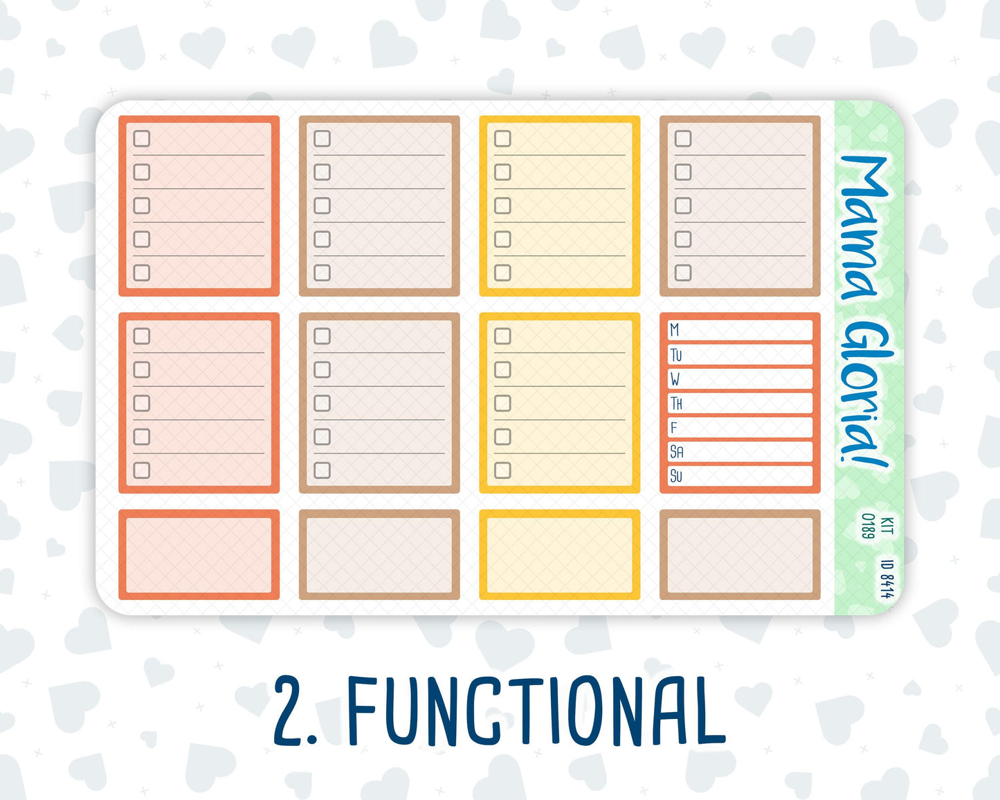 Kit 0189 - 7x9 - Fall Backing - Weekly Kit For EC Horizontal Planners - Fall- Autumn