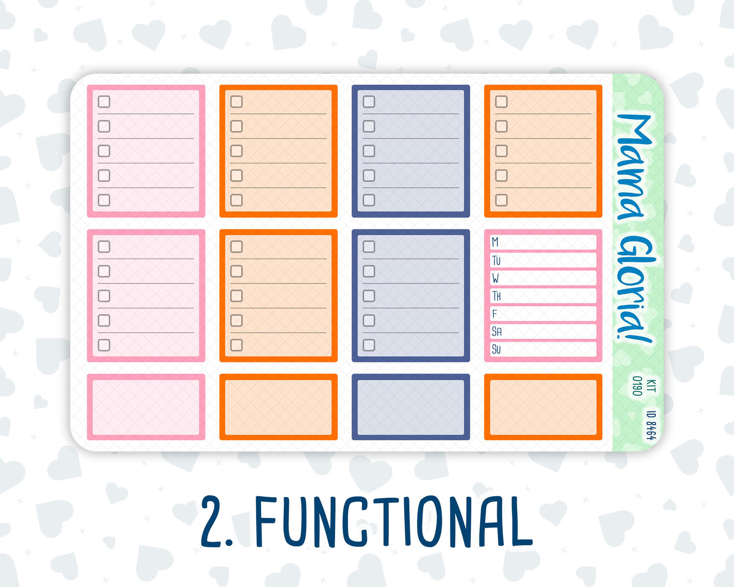 Kit 0190 - 7x9 - Halloween Spooktacular - Weekly Kit For EC Horizontal Planners - Fall- Autumn
