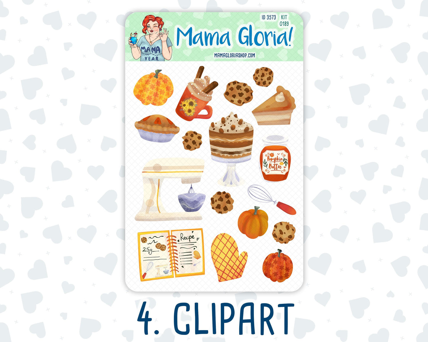 Kit 0189 - Fall Backing - Journaling Kit - For Planner - Notebook - Journal - Fall - Autumn