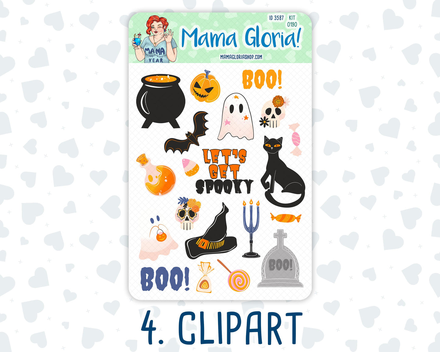 Kit 0190 - Halloween Spooktacular - Journaling Kit - For Planner - Notebook - Journal - Fall - Autumn