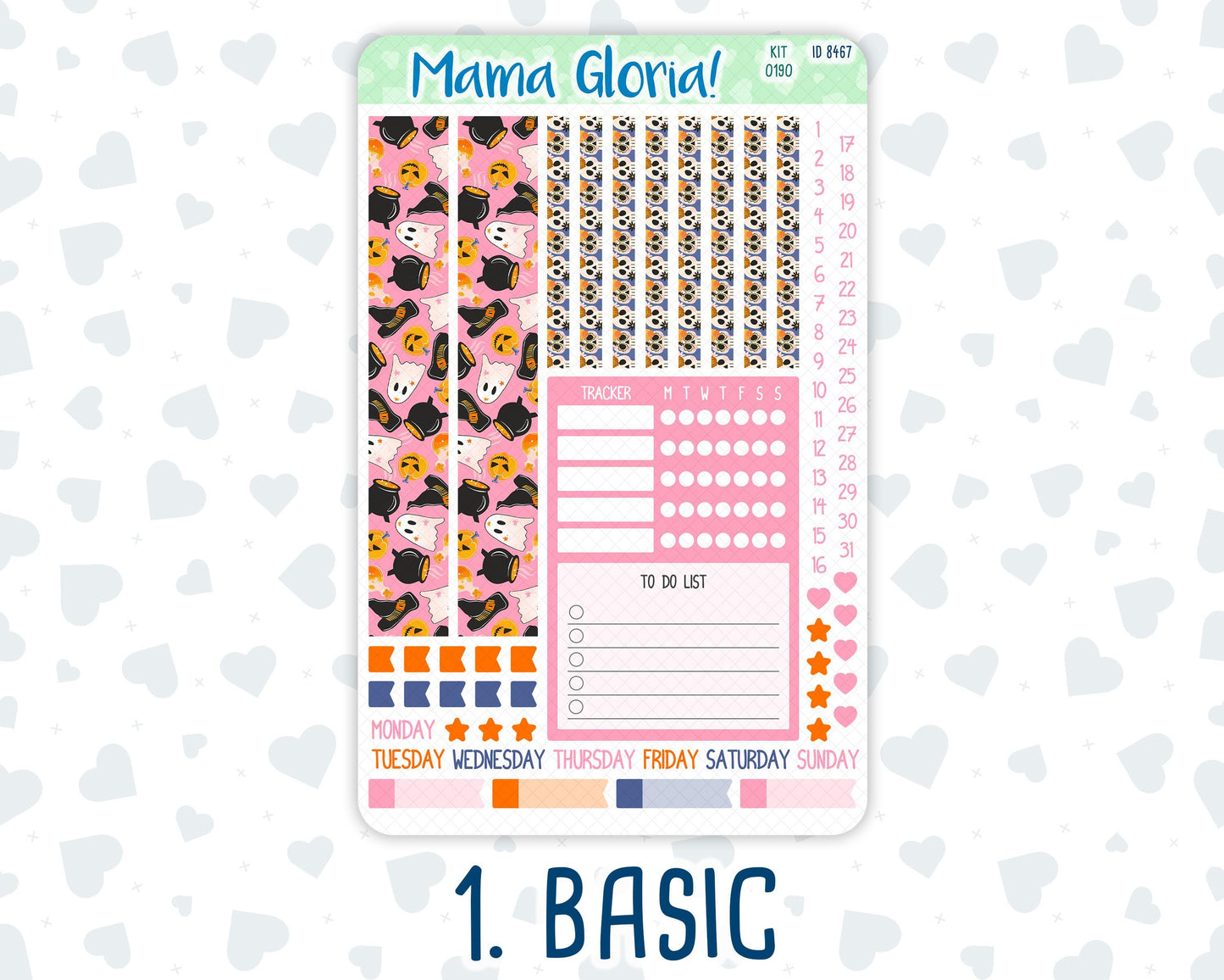 Kit 0190 - A5 Compact Vertical - Halloween Spooktacular - Weekly - October - Fall - Autumn
