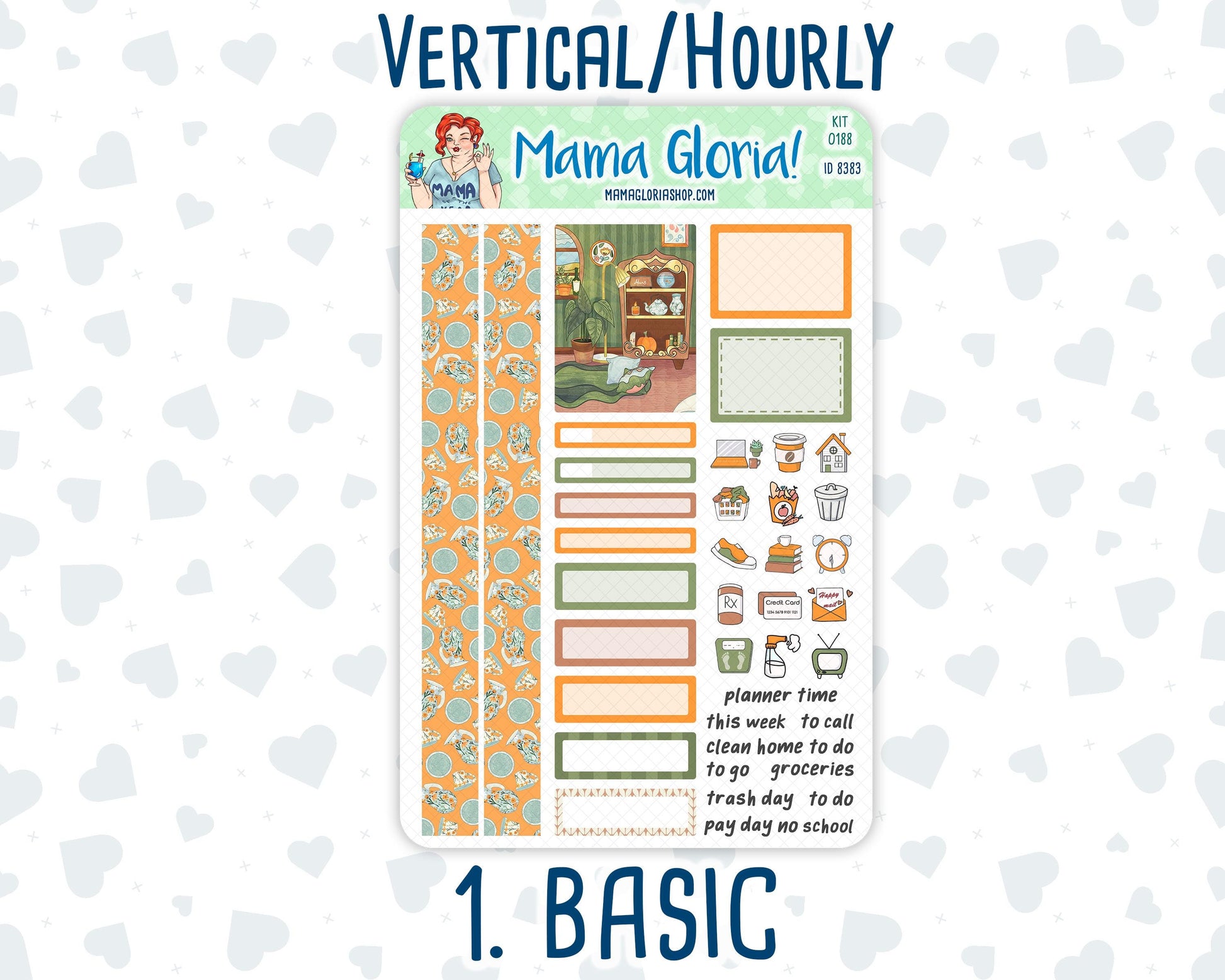 Kit 0188 - 7x9 - Cozy Nights - October - Autumn - Fall - Weekly Kit For Planners