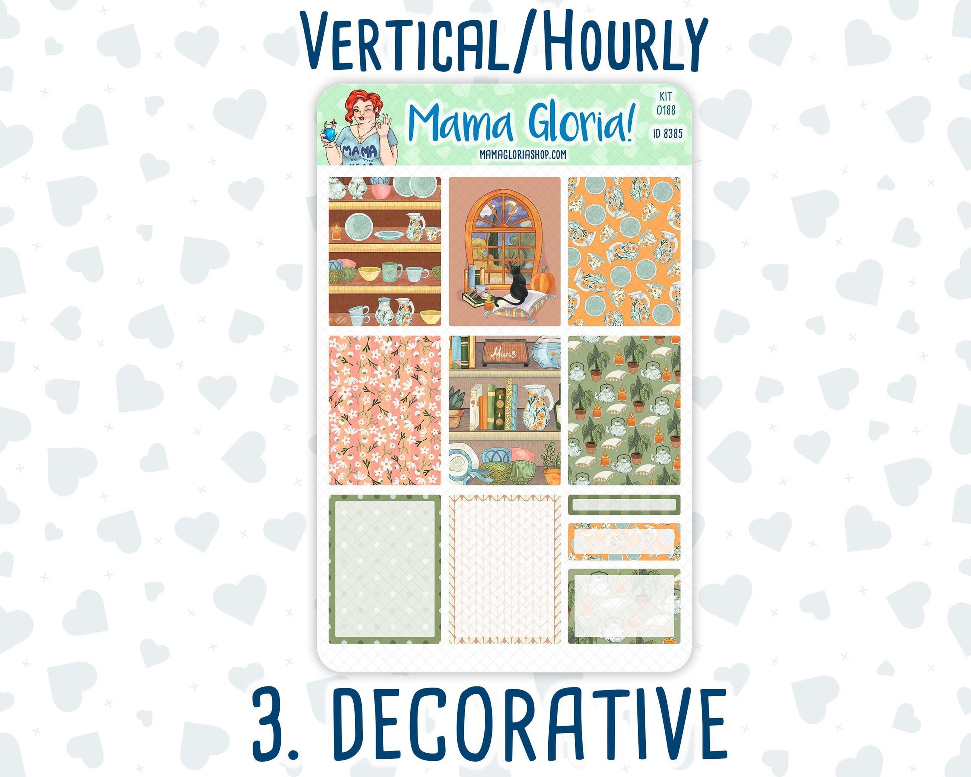 Kit 0188 - 7x9 - Cozy Nights - October - Autumn - Fall - Weekly Kit For Planners