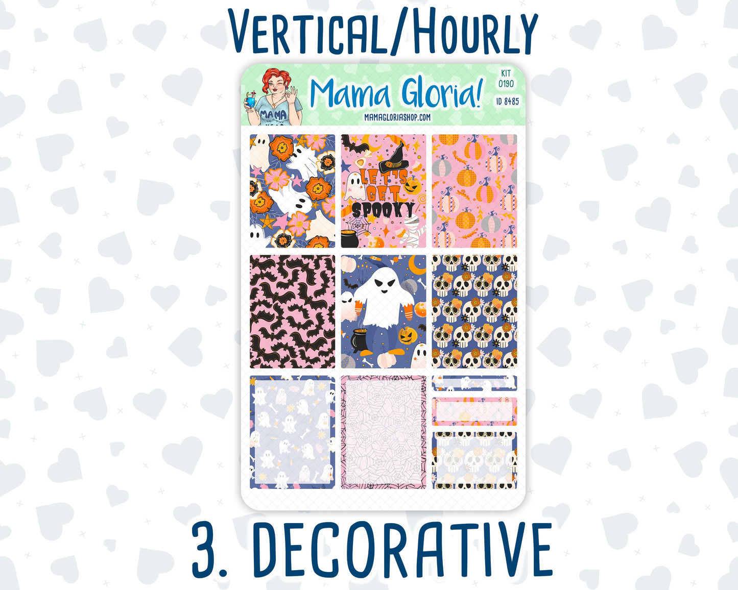 Kit 0190 - 7x9 - Halloween Spooktacular - October - Autumn - Fall - Weekly Kit For Planners