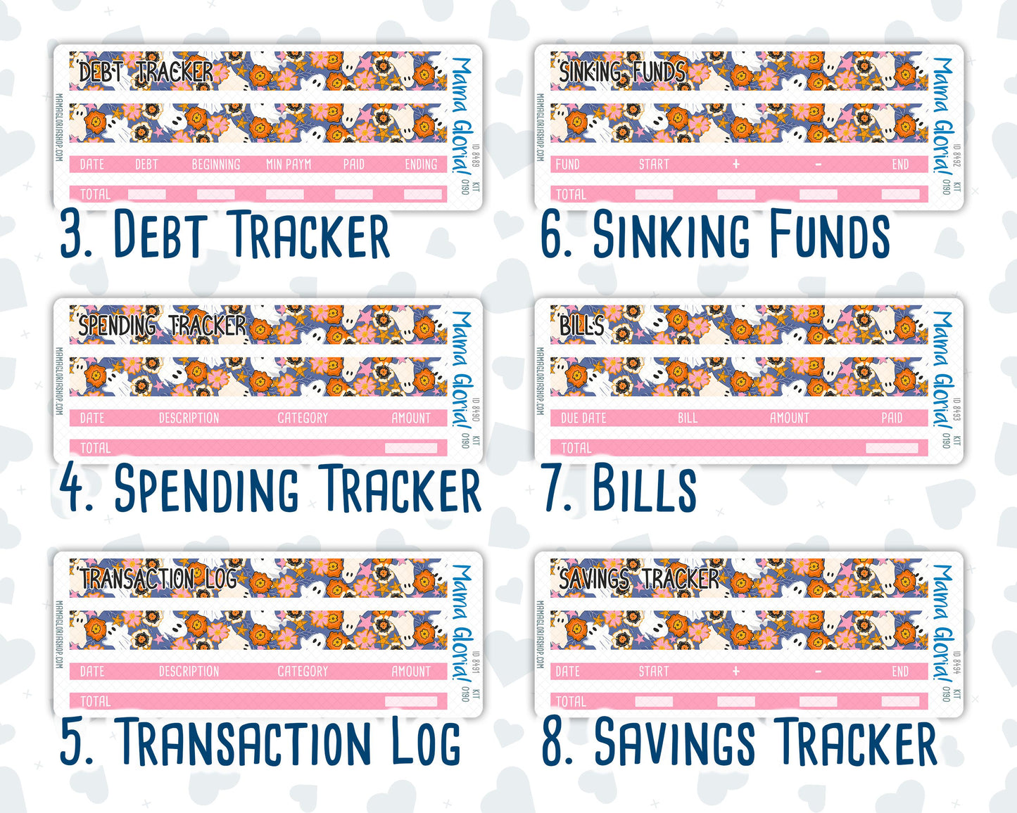 Kit 0190- Budget - Halloween Spooktacular - For 7x9 & A5 Planners - Notebooks