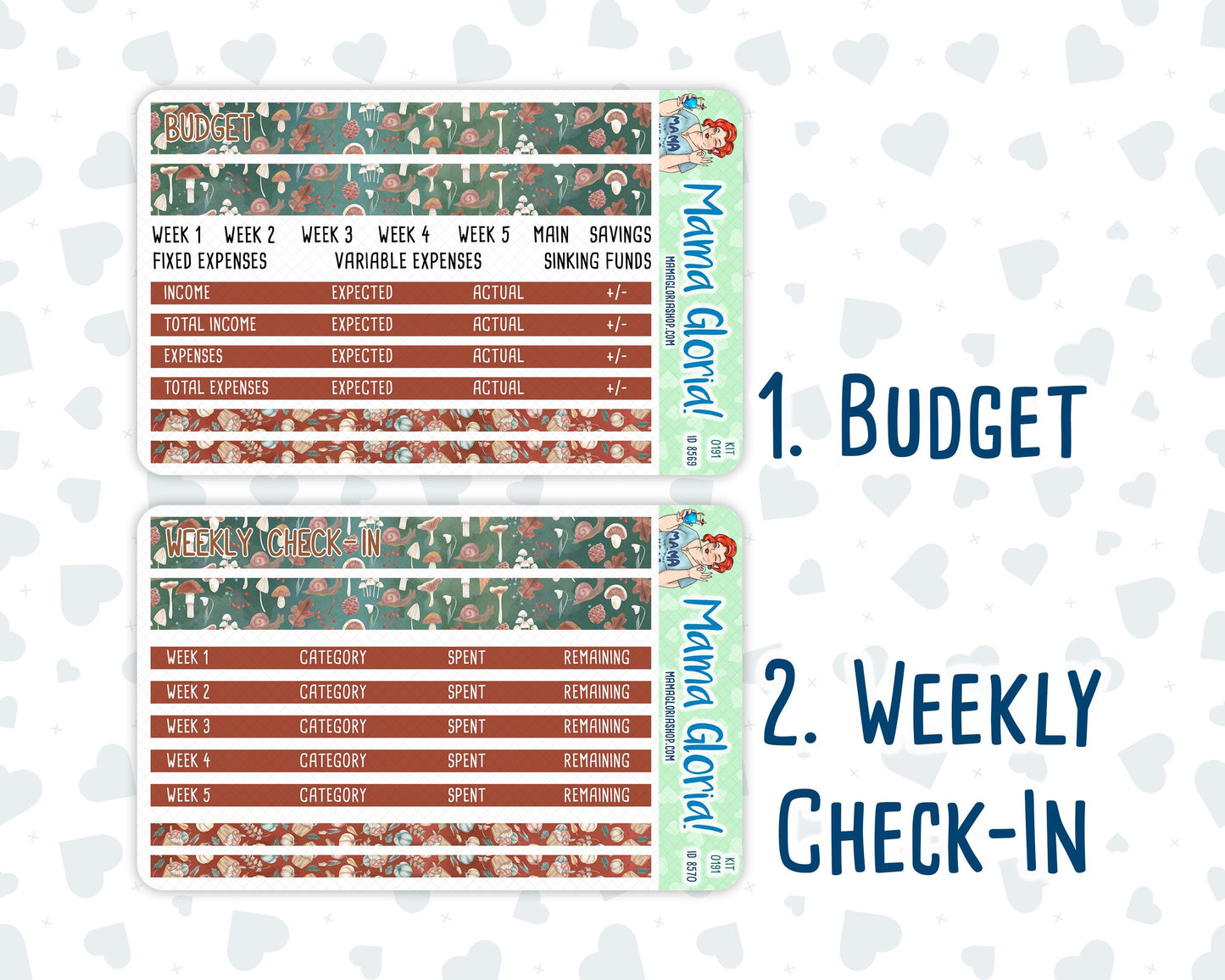 Kit 0191- Budget - Autumn Harvest - For 7x9 & A5 Planners - Notebooks