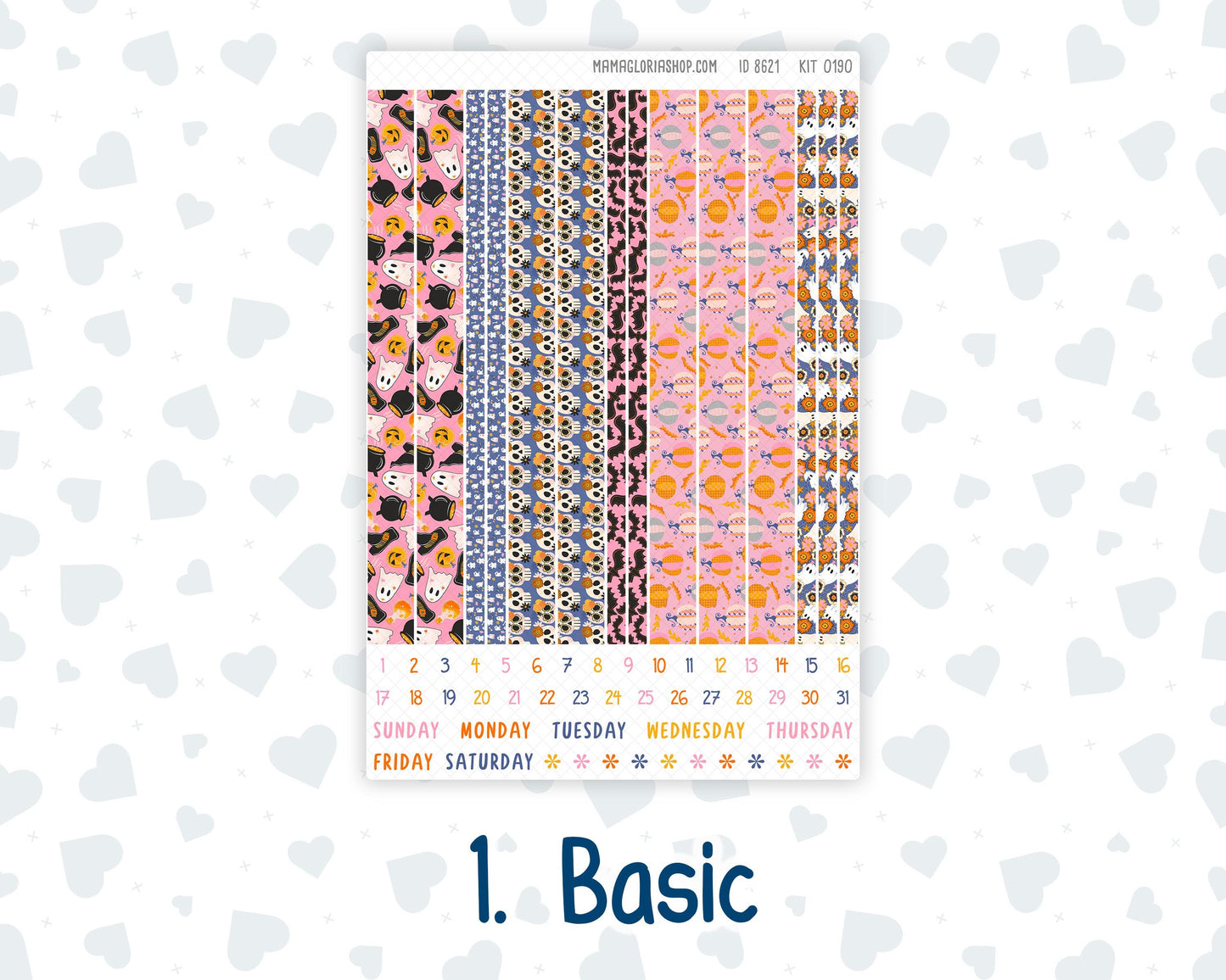 Kit 0190 7x9 Plum Paper Daily - Halloween Spooktacular - October - Fall - Autumn