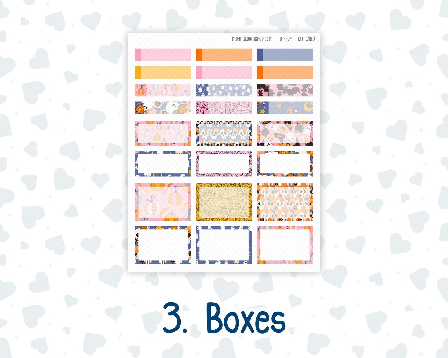 EC 8.5x11 - Kit 0190 - Halloween Spooktacular - October - For Erin Condren Planners