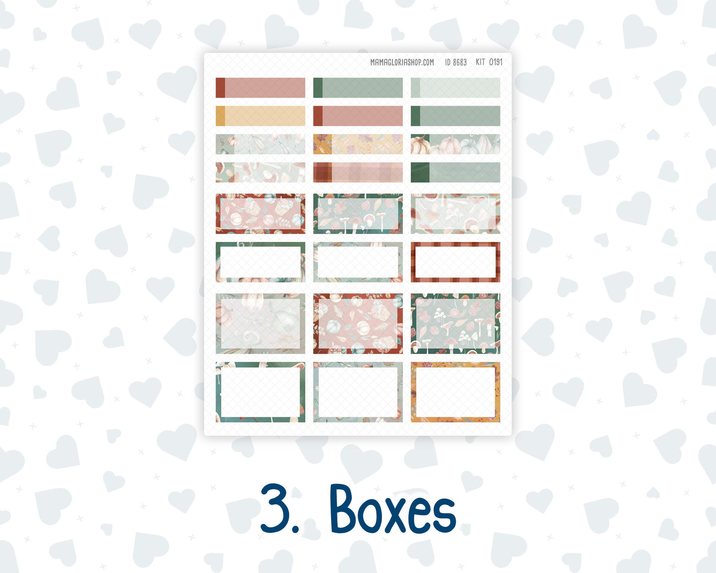 EC 8.5x11 - Kit 0191 - Autumn Harvest - October - For Erin Condren Planners