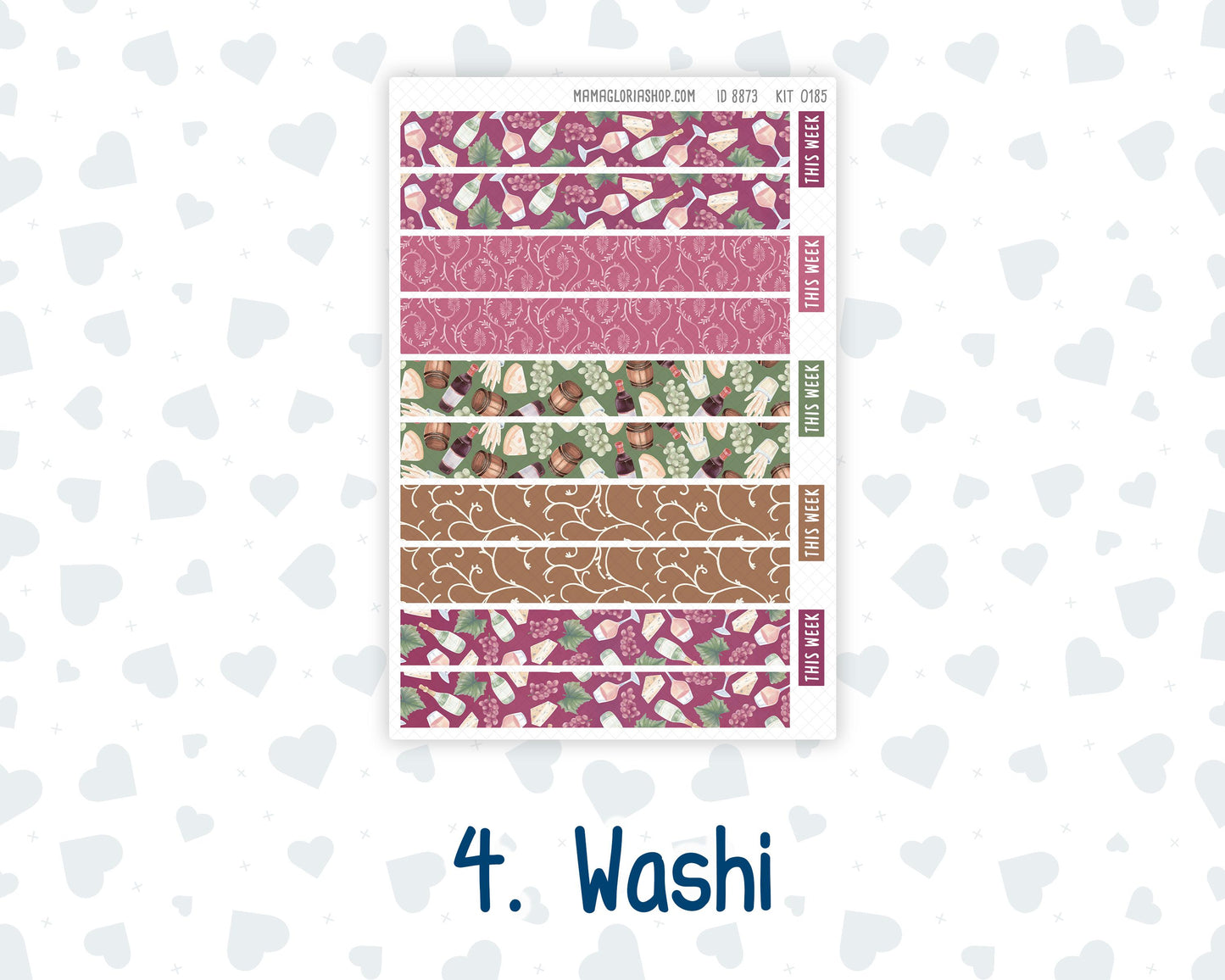 Kit 0185 Laurel Denise Standard Size – Weekly - Horizontal Layout - Wine Time - September - Fall