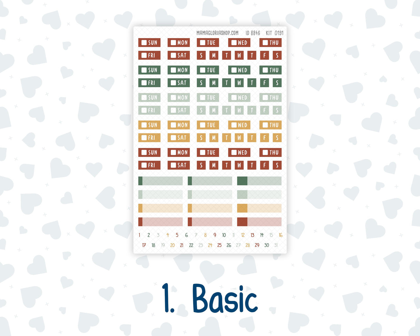 Kit 0191 Laurel Denise Standard Size – Weekly - Horizontal Layout -Autumn Harvest - October- Fall