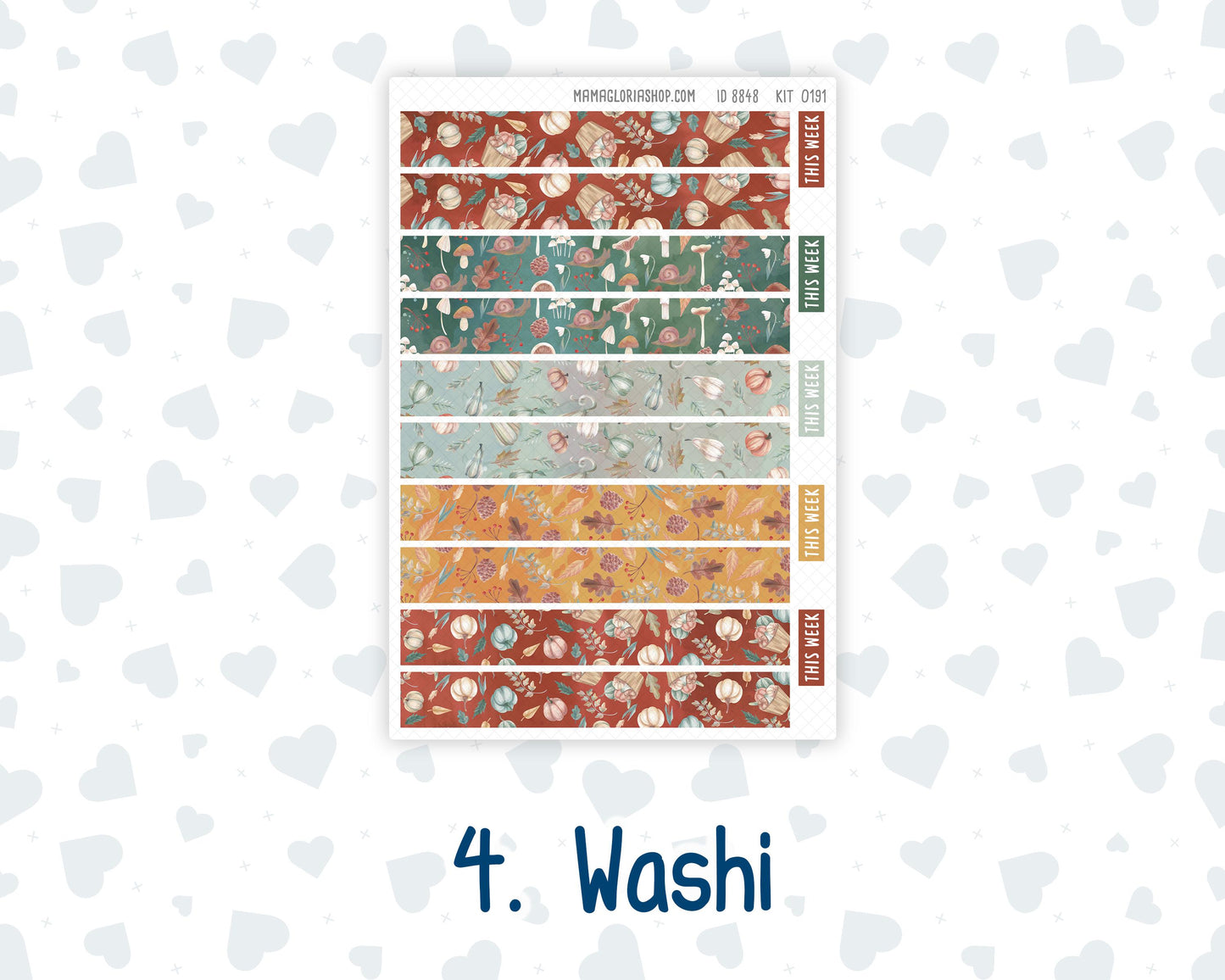 Kit 0191 Laurel Denise Standard Size – Weekly - Horizontal Layout -Autumn Harvest - October- Fall