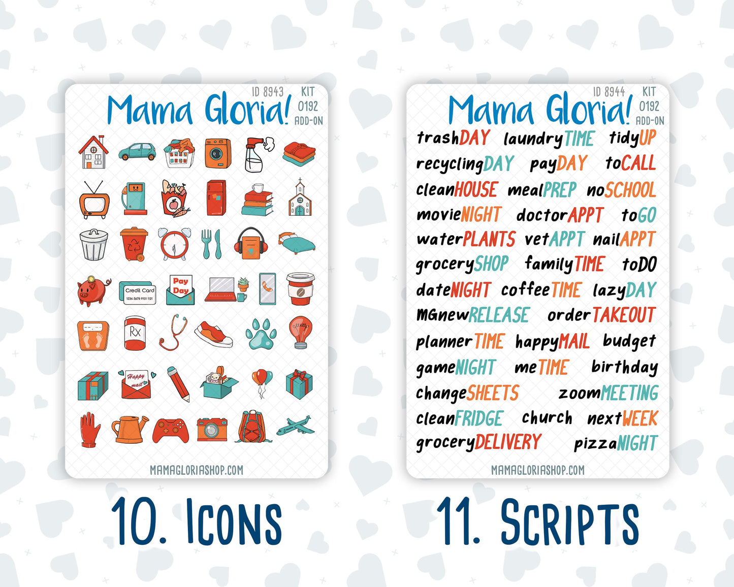 Kit 0192 Add Ons - Thanksgiving - Planner Stickers - November - Kit 2024