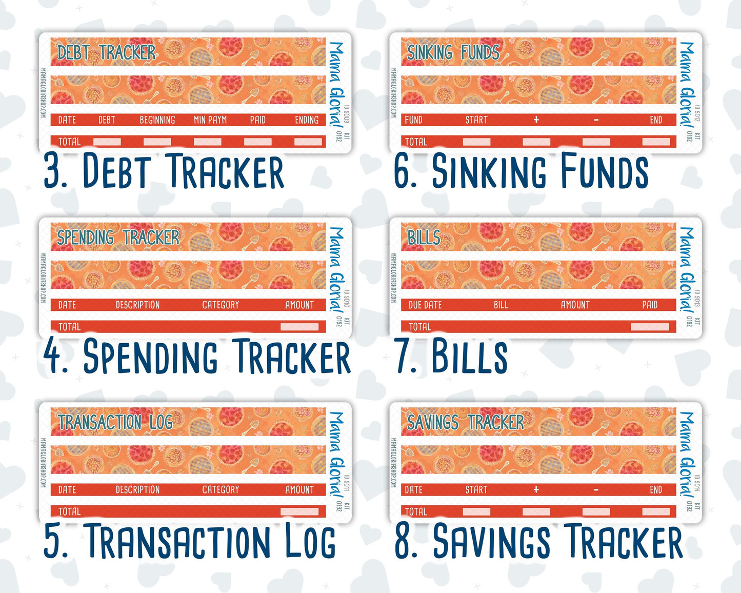 Kit 0192- Budget - Thanksgiving - For 7x9 & A5 Planners - Notebooks