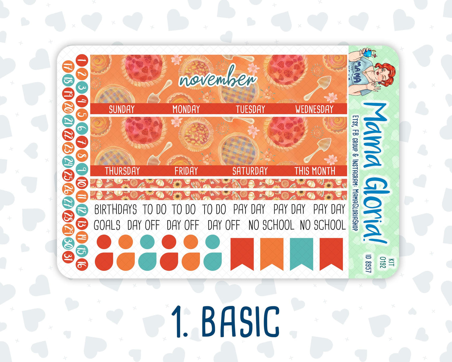 Kit 0192 -A5 -Monthly - Thanksgiving - November - Fall Kit