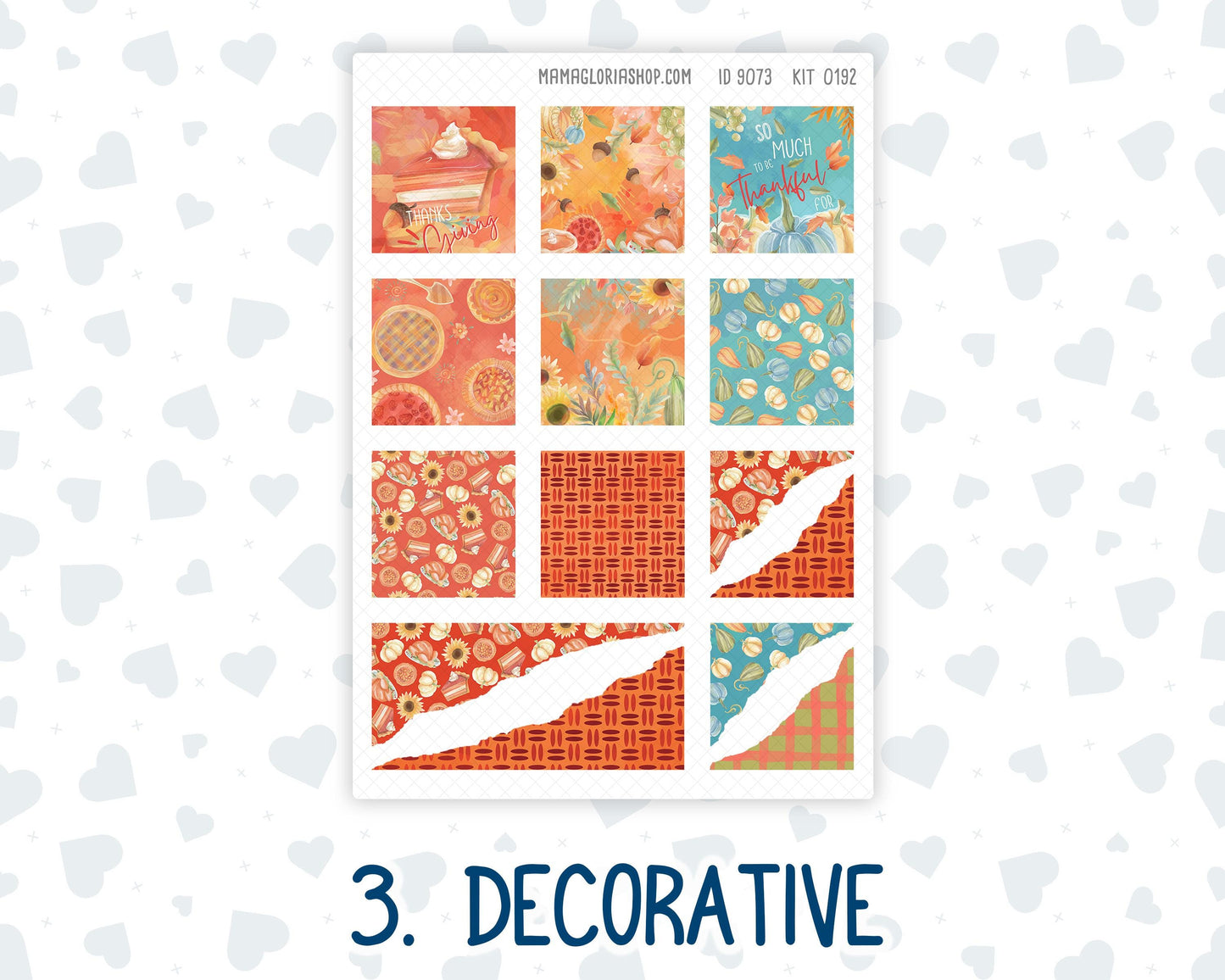 Kit 0192 Hobonichi Cousin – Weekly Kit – 1.3” Wide Columns - Thanksgiving - November - Fall