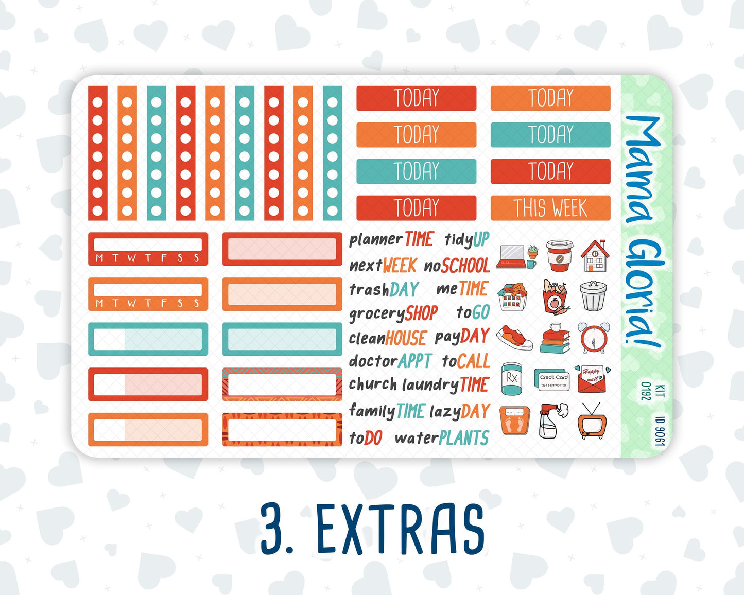 Kit 0192 - 7x9 - Thanksgiving - Weekly Kit For EC Horizontal Planners - Fall- Autumn - November