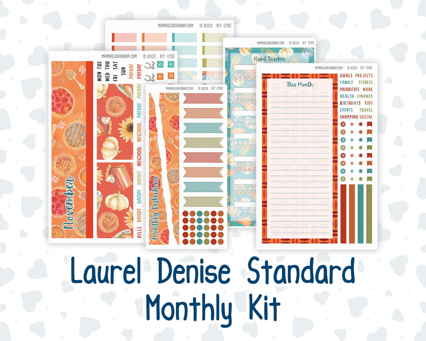 Kit 0192 Laurel Denise Standard Size – Monthly - Thanksgiving - November- Fall