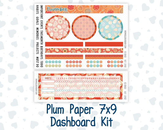 Kit 0192 Plum Paper 7x9 – Dashboard - Thanksgiving - November- Autumn