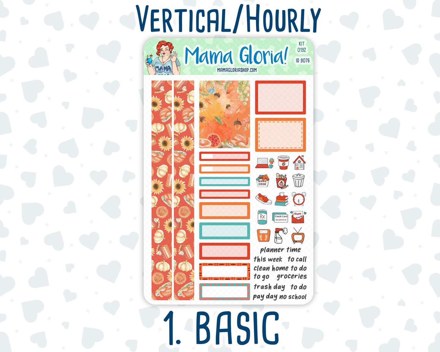 Kit 0192 - 7x9 - Thanksgiving - November - Fall - Weekly Kit For Planners