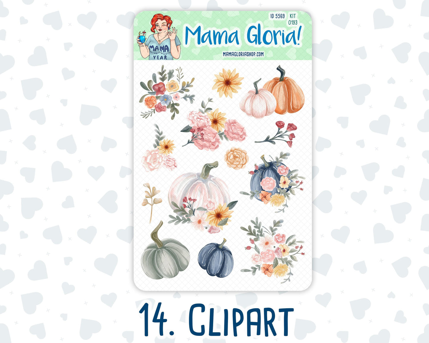 Kit 0193 Add Ons - Harvest Blooms - Planner Stickers - November - Kit 2024