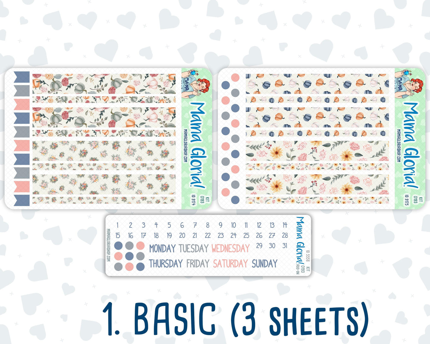 Kit 0193 - A5 Daily Duo - Harvest Blooms - November - Planner
