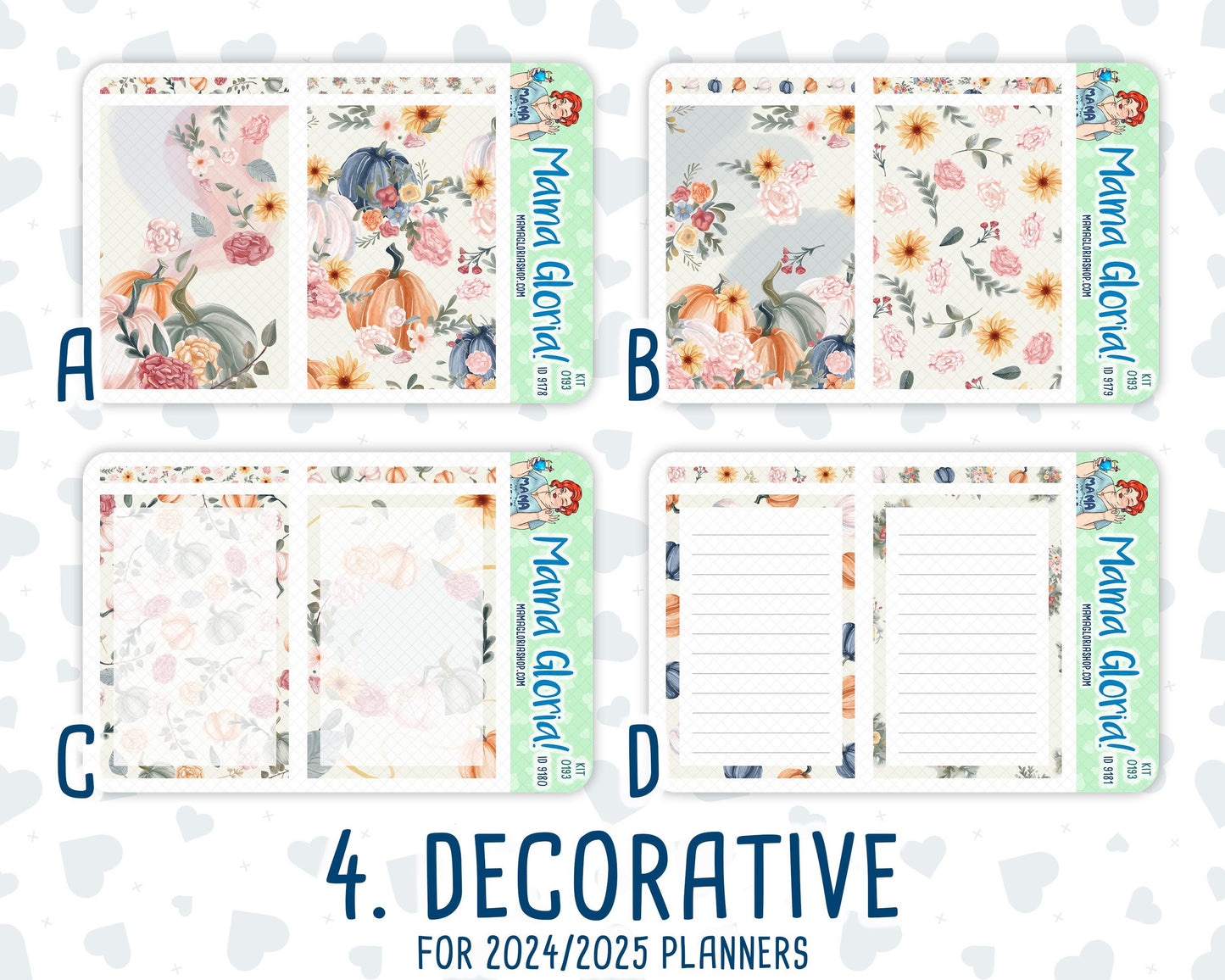 Kit 0193 - A5 Daily Duo - Harvest Blooms - November - Planner