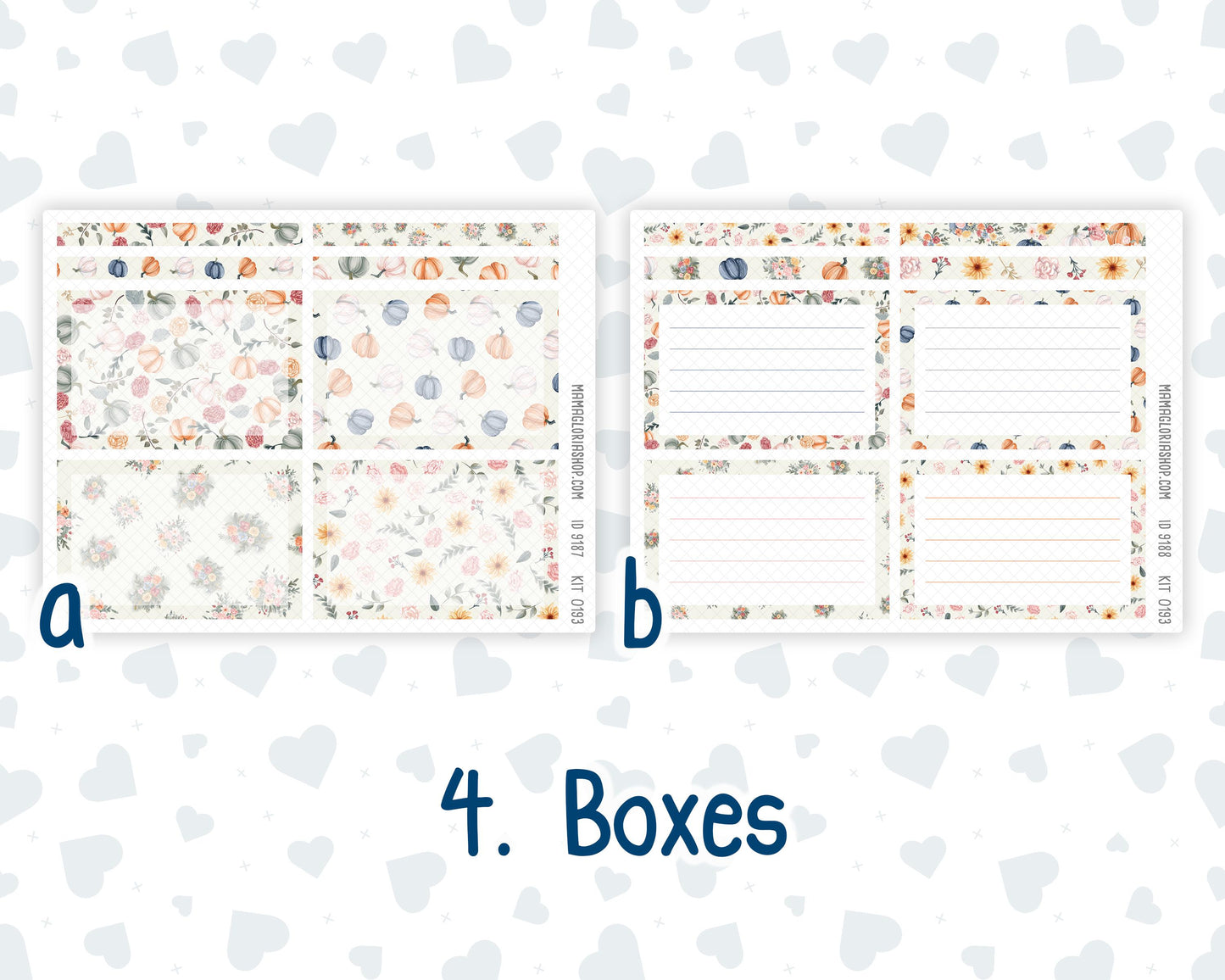 Kit 0193 7x9 Plum Paper Daily - Harvest Blooms- November - Fall - Planner