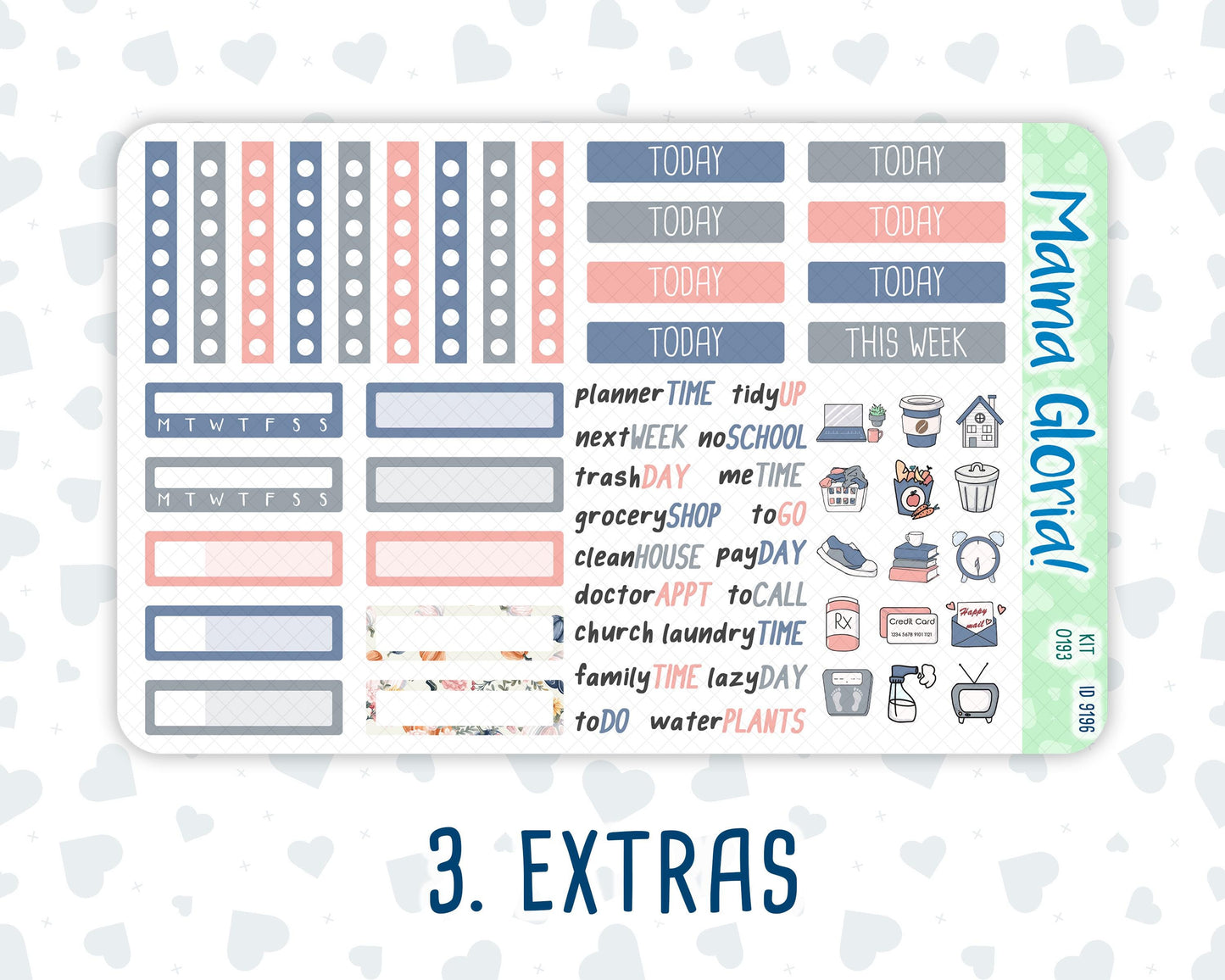 Kit 0193 - 7x9 - Harvest Blooms- Weekly Kit For EC Horizontal Planners - Fall- Autumn - November