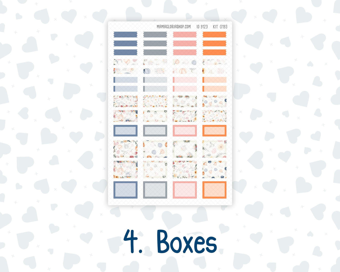 Kit 0193 Laurel Denise Standard Size – Weekly - Vertical Layout - Harvest Blooms - November- Fall