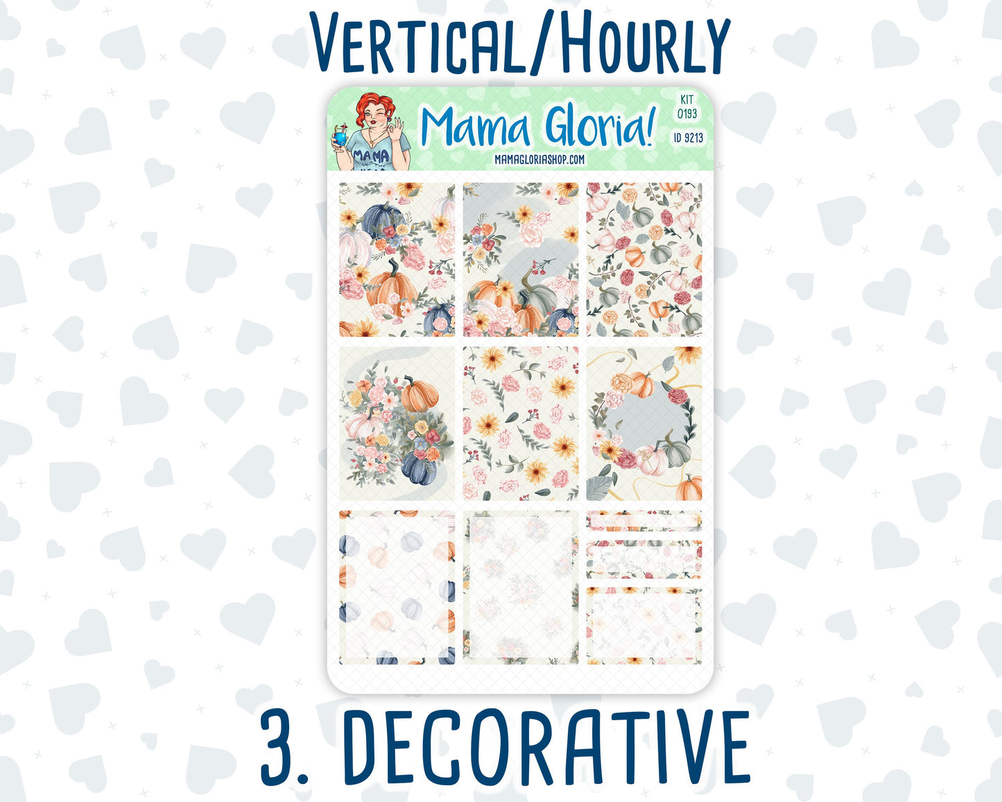 Kit 0193 - 7x9 - Harvest Blooms - November - Fall - Weekly Kit For Planners
