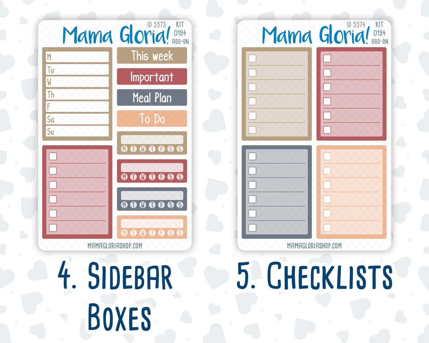 Kit 0194 Add Ons - Floral Dreams - Planner Stickers - November - Kit 2024