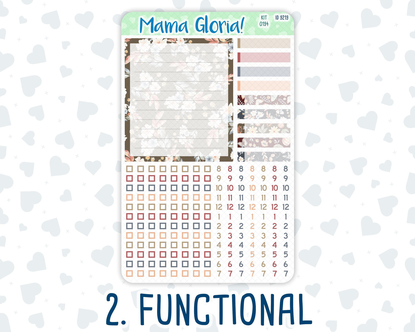 Kit 0194 - 7x9 Compact Vertical - Floral Dreams - November - Weekly