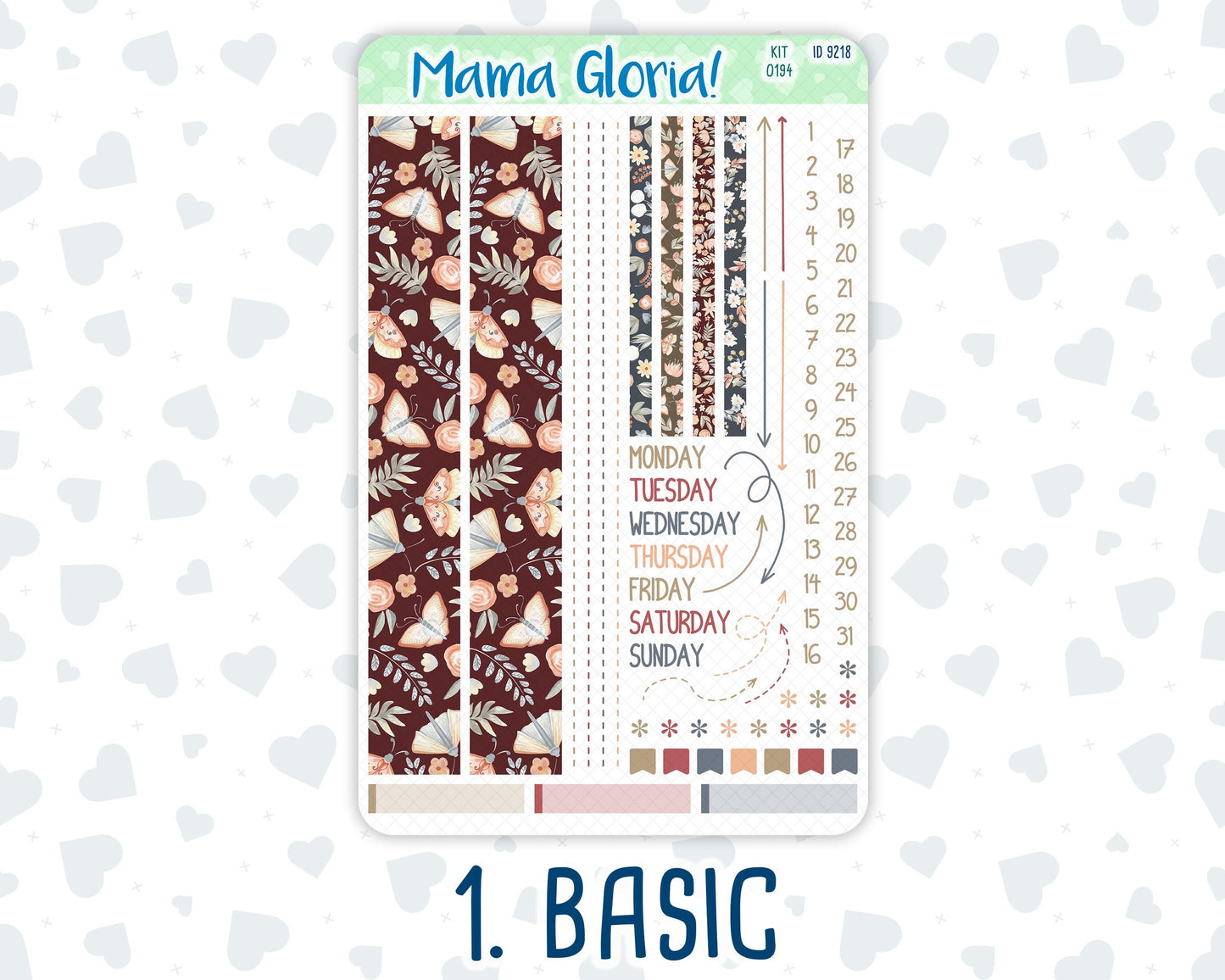 Kit 0194 - 7x9 Compact Vertical - Floral Dreams - November - Weekly