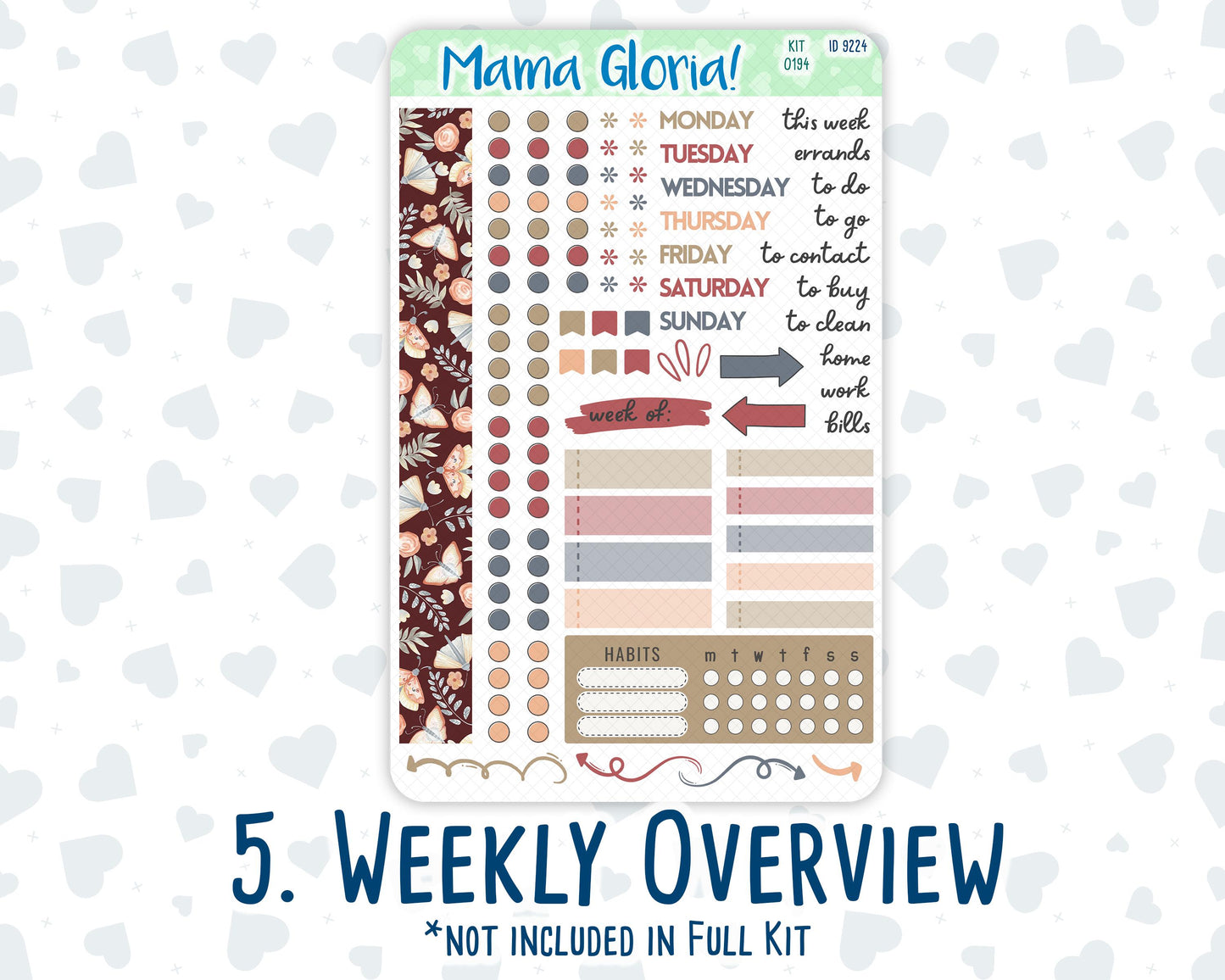 Kit 0194 - 7x9 Daily Duo - Floral Dreams - November - Planner