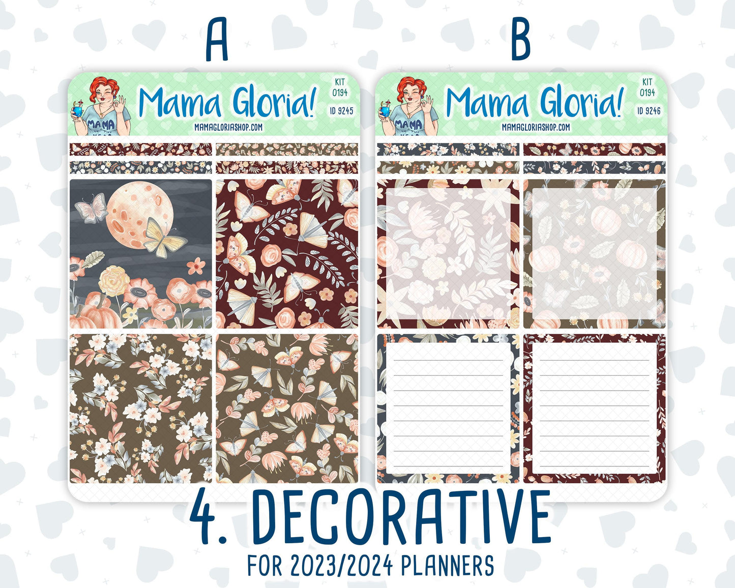 Kit 0194 - A5 Daily Duo - Floral Dreams - November - Planner