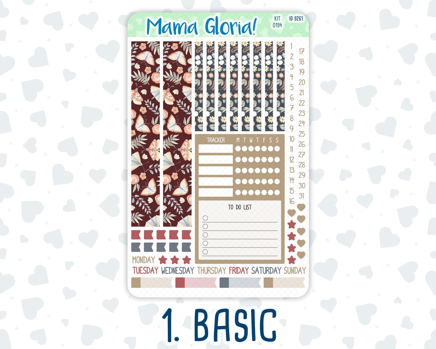 Kit 0194 - A5 Compact Vertical - Floral Dreams - Weekly - November- Fall