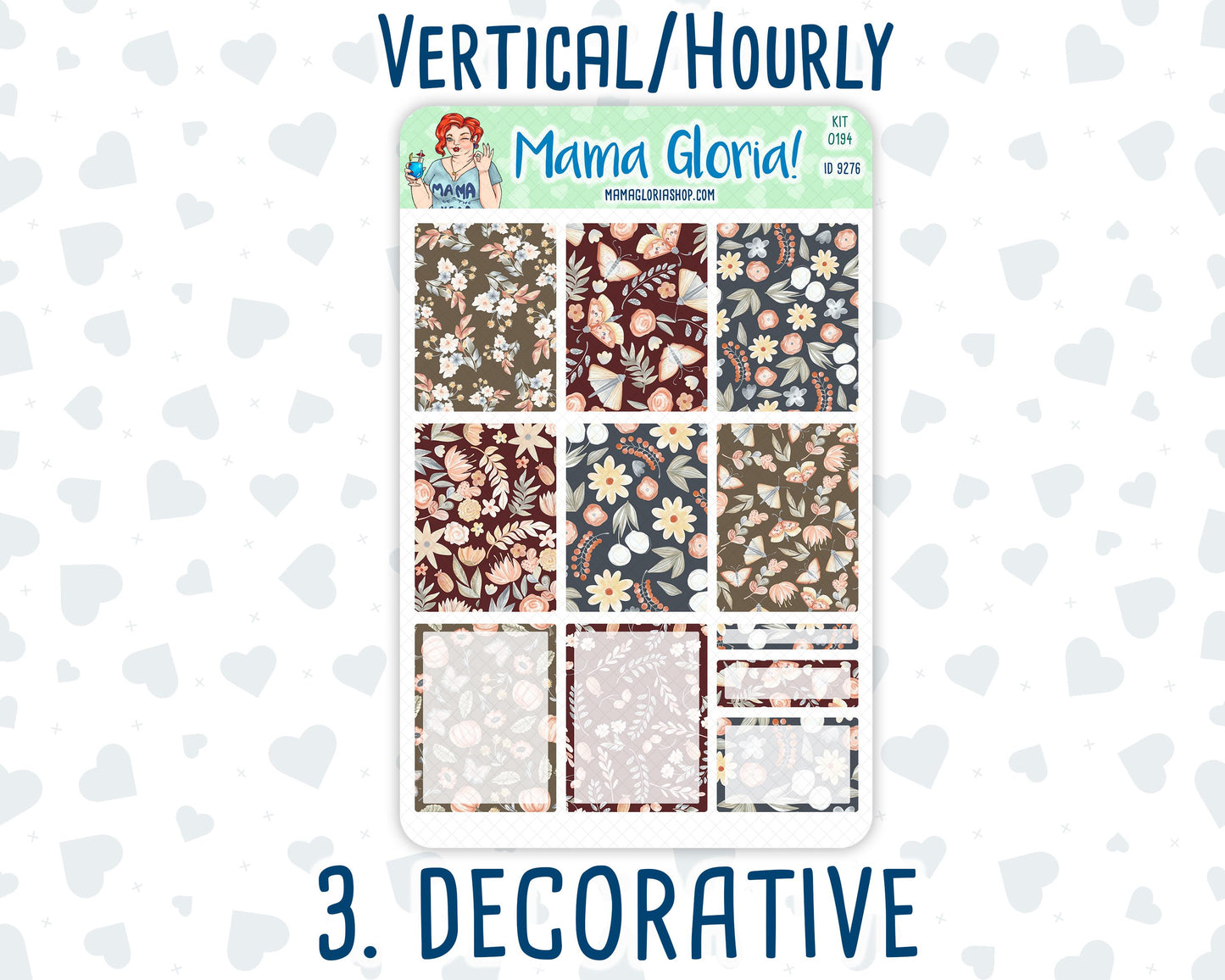 Kit 0194 - 7x9 - Floral Dreams - November - Fall - Weekly Kit For Planners