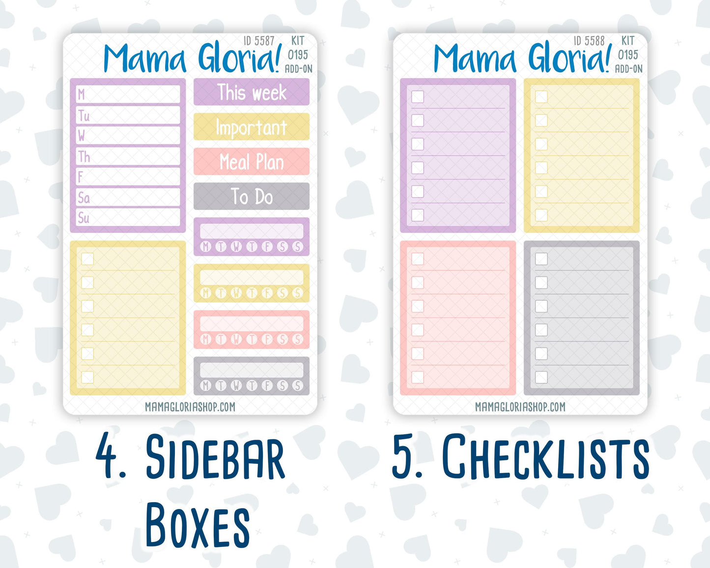 Kit 0195 Add Ons - Crafty Creations - Planner Stickers - November - Kit 2024