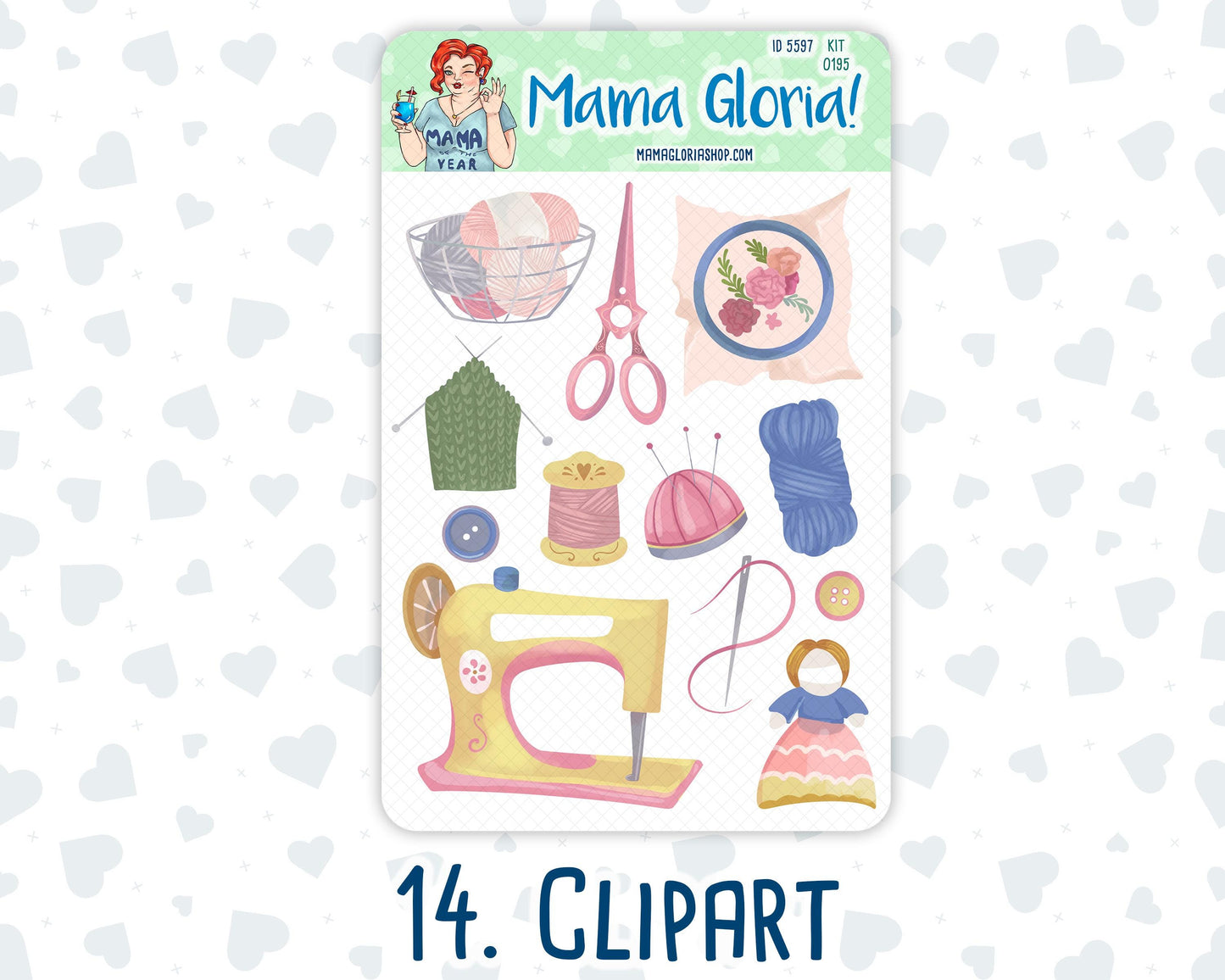 Kit 0195 Add Ons - Crafty Creations - Planner Stickers - November - Kit 2024