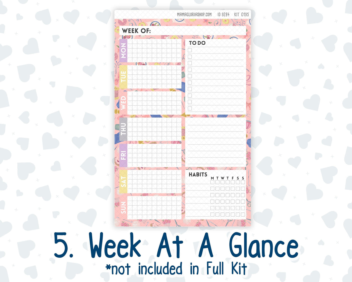 Kit 0195 A5 Plum Paper Daily - Crafty Creations - November - Fall - Autumn - Planner