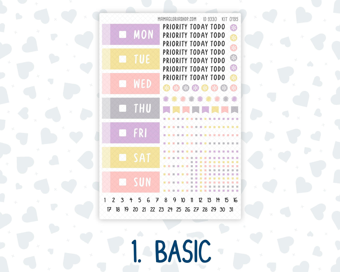 Kit 0195 Hobonichi Cousin – Daily Kit - Crafty Creations - November - Autumn - Fall