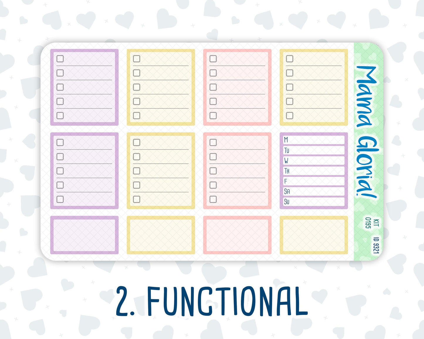 Kit 0195 - 7x9 - Crafty Creations - Weekly Kit For EC Horizontal Planners - Fall- Autumn - November